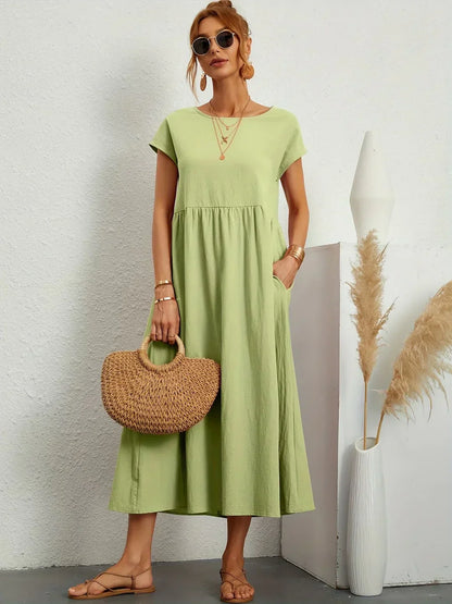 Céleste | Robe midi vaporeuse