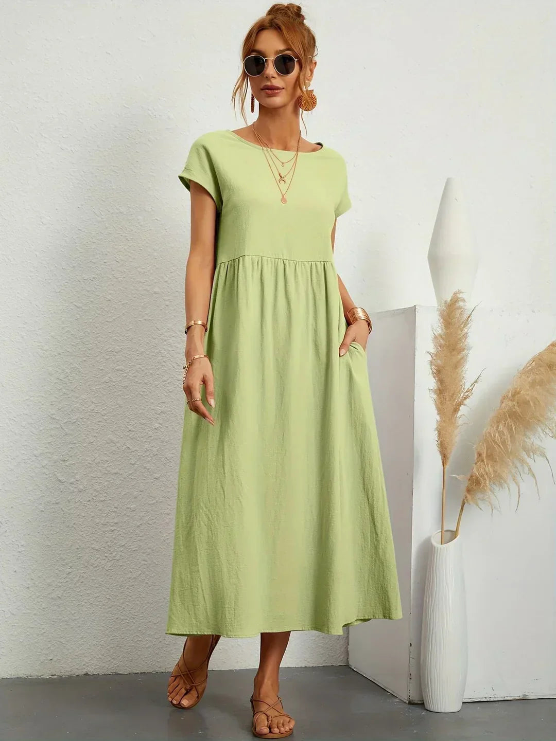 Céleste | Robe midi vaporeuse