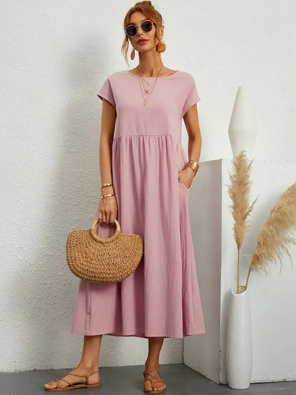 Céleste | Robe midi vaporeuse
