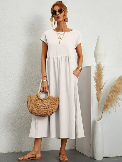 Céleste | Robe midi vaporeuse