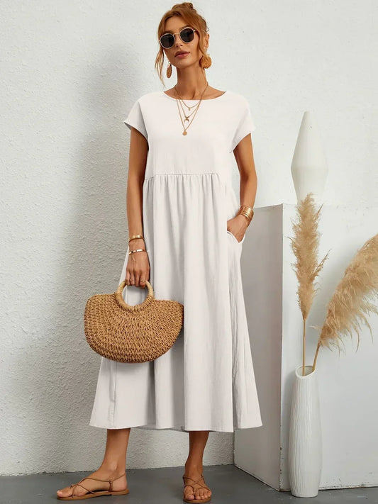 Céleste | Robe midi vaporeuse