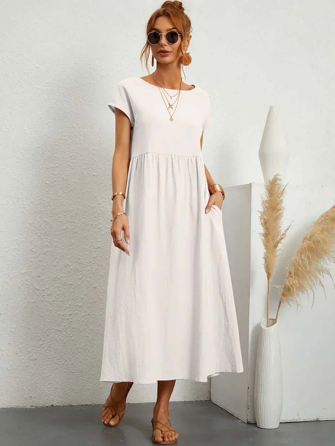 Céleste | Robe midi vaporeuse