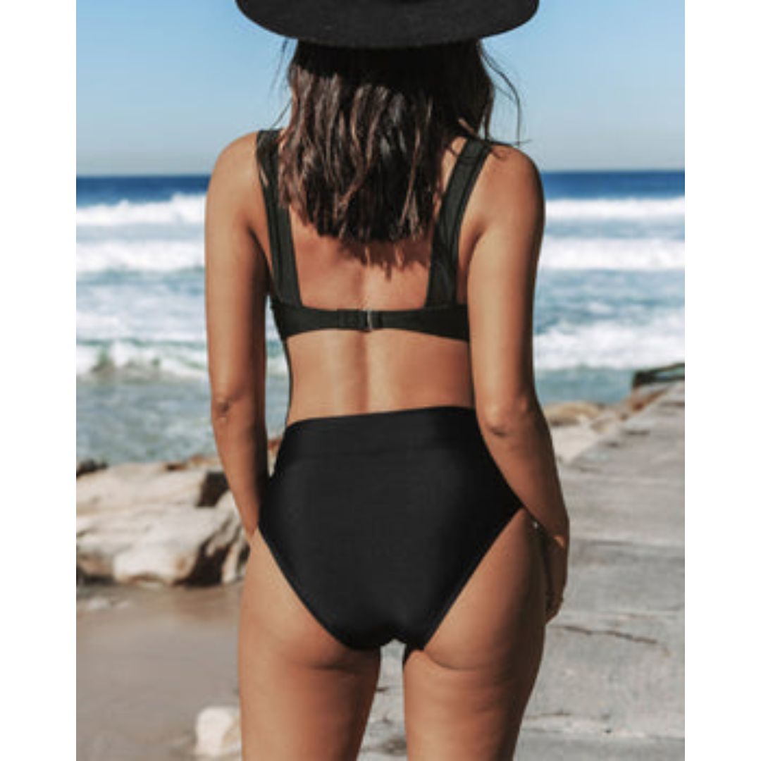 Audrey | Maillot monochrome échancrée