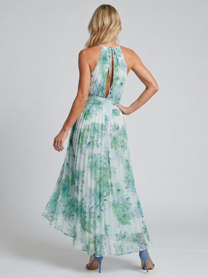 Geneviève | Robe midi plissée