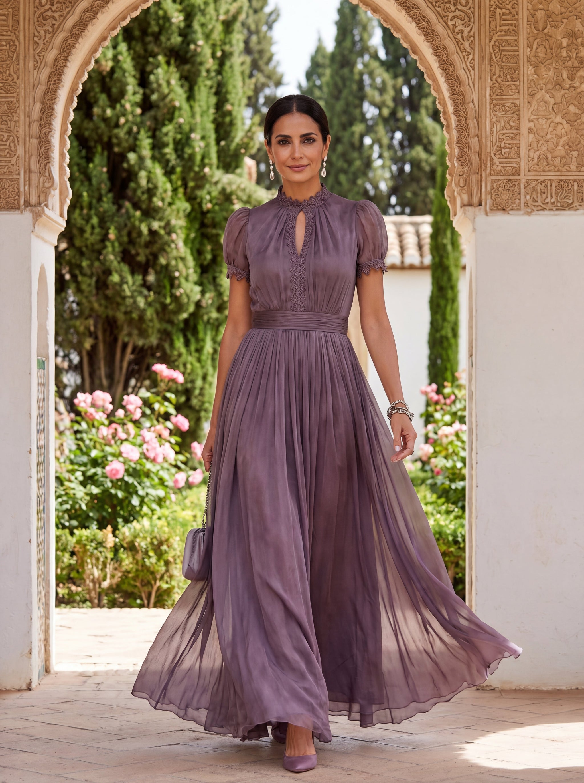 Diane | Robe longue chiffon