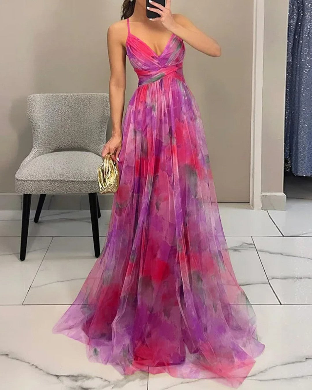 Mathilde | Robe tulle florale