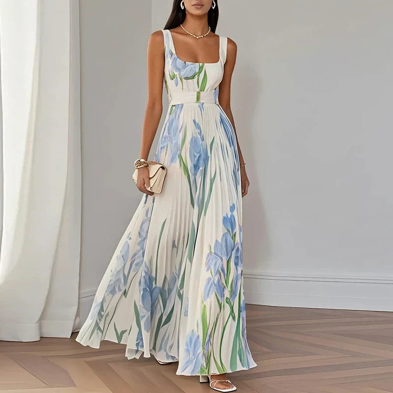 Oriah | Robe Maxi Fleurie Coupe Trapèze