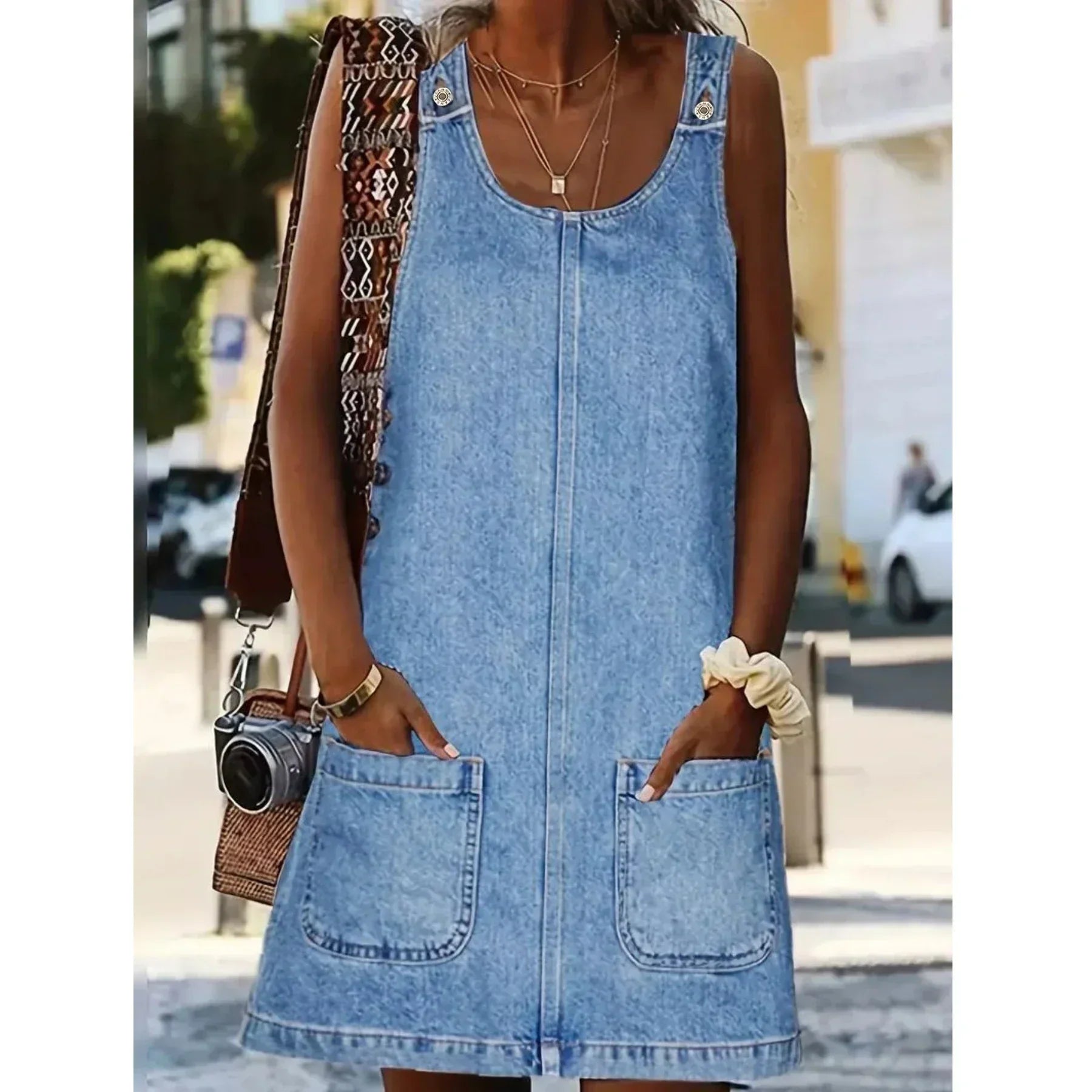 Clémentine | Robe Effet Denim