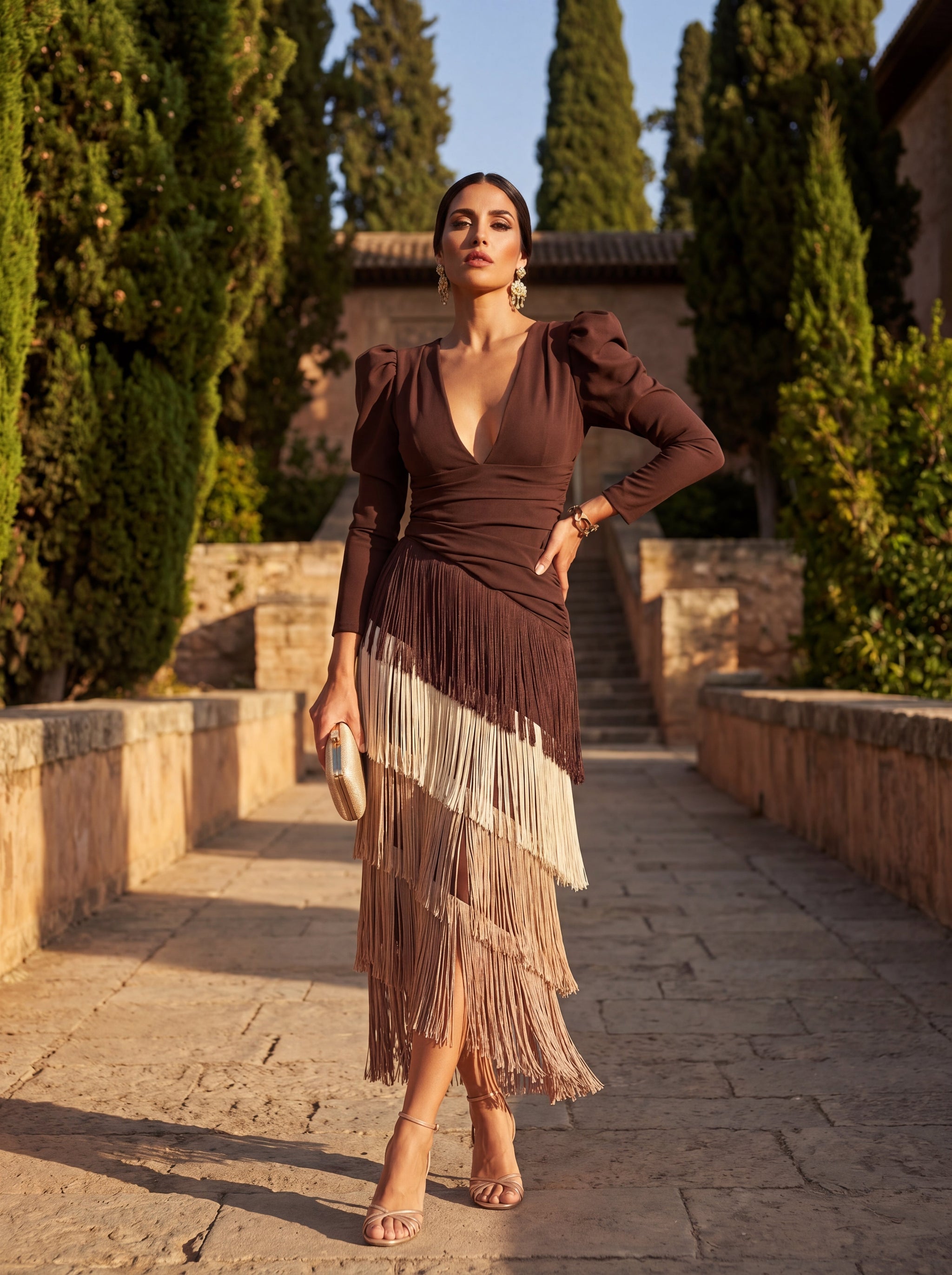 Thérèse | Robe longue frangée