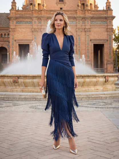 Thérèse | Robe longue frangée