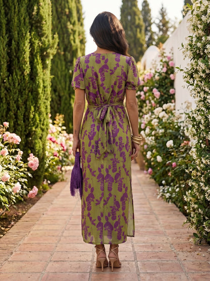 Béatrice | Robe maxi botanique