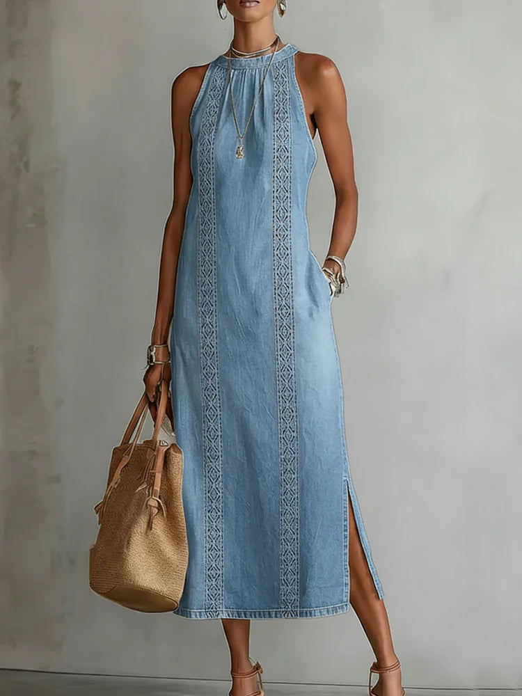 Fernande | Robe Denim Dentelle