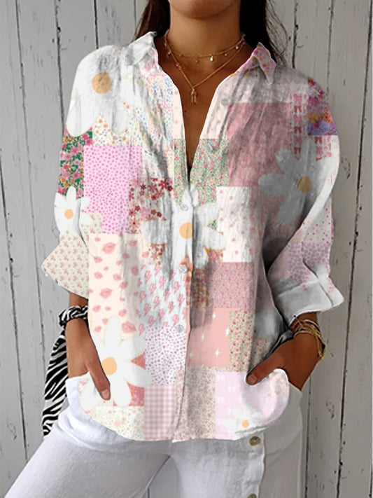 Marine | Blouse Patchwork Douce