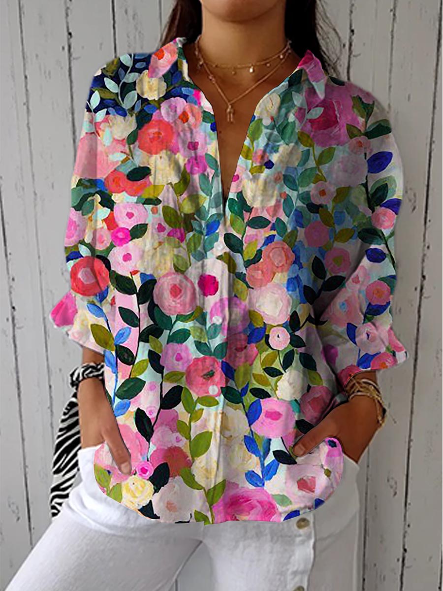 Sabine | Blouse Florale Vibrante