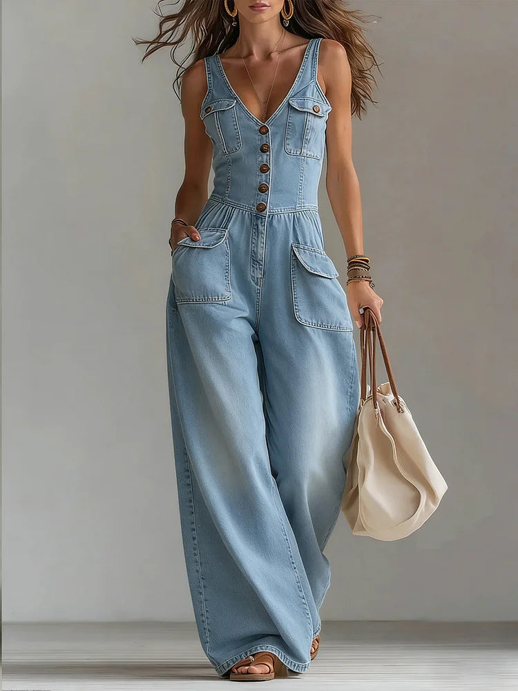 Paulette | Combinaison Denim Large