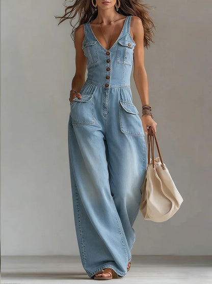 Paulette | Combinaison Denim Large