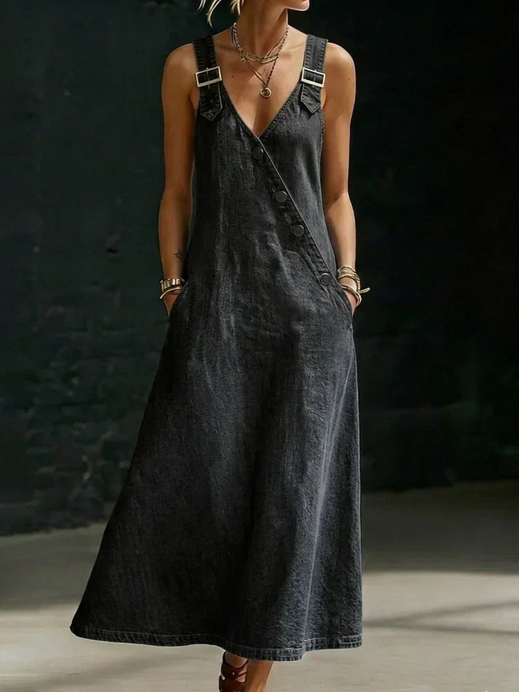 Pierrette | Robe Longue Boutonnée