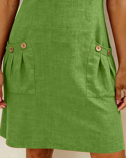 Valéria | Robe décontractée avec fermeture éclair et poches