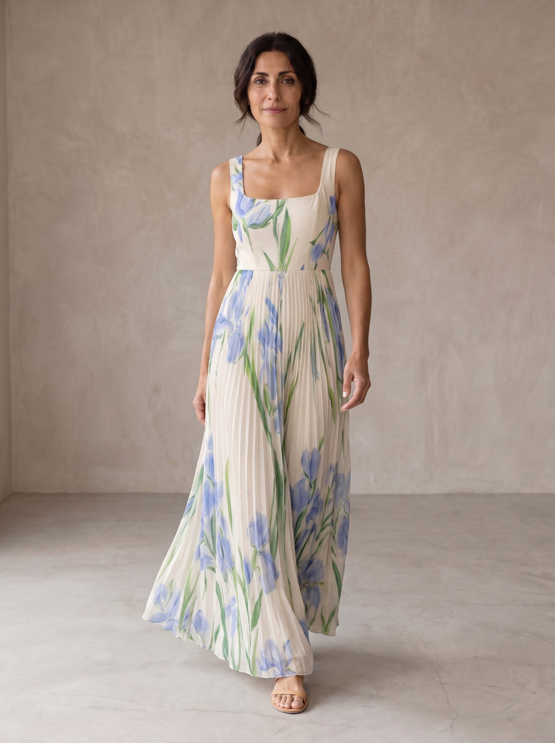 Oriah | Robe Maxi Fleurie Coupe Trapèze