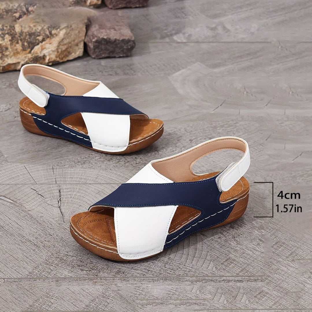 Simone | Sandales wedge croisées